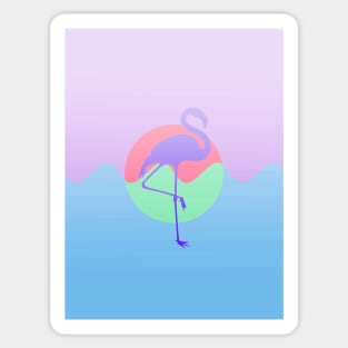 Purple Flamingo Sticker